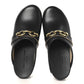 Saint Laurent Smooth Calfskin Le Maillon Clogs 39 Black
