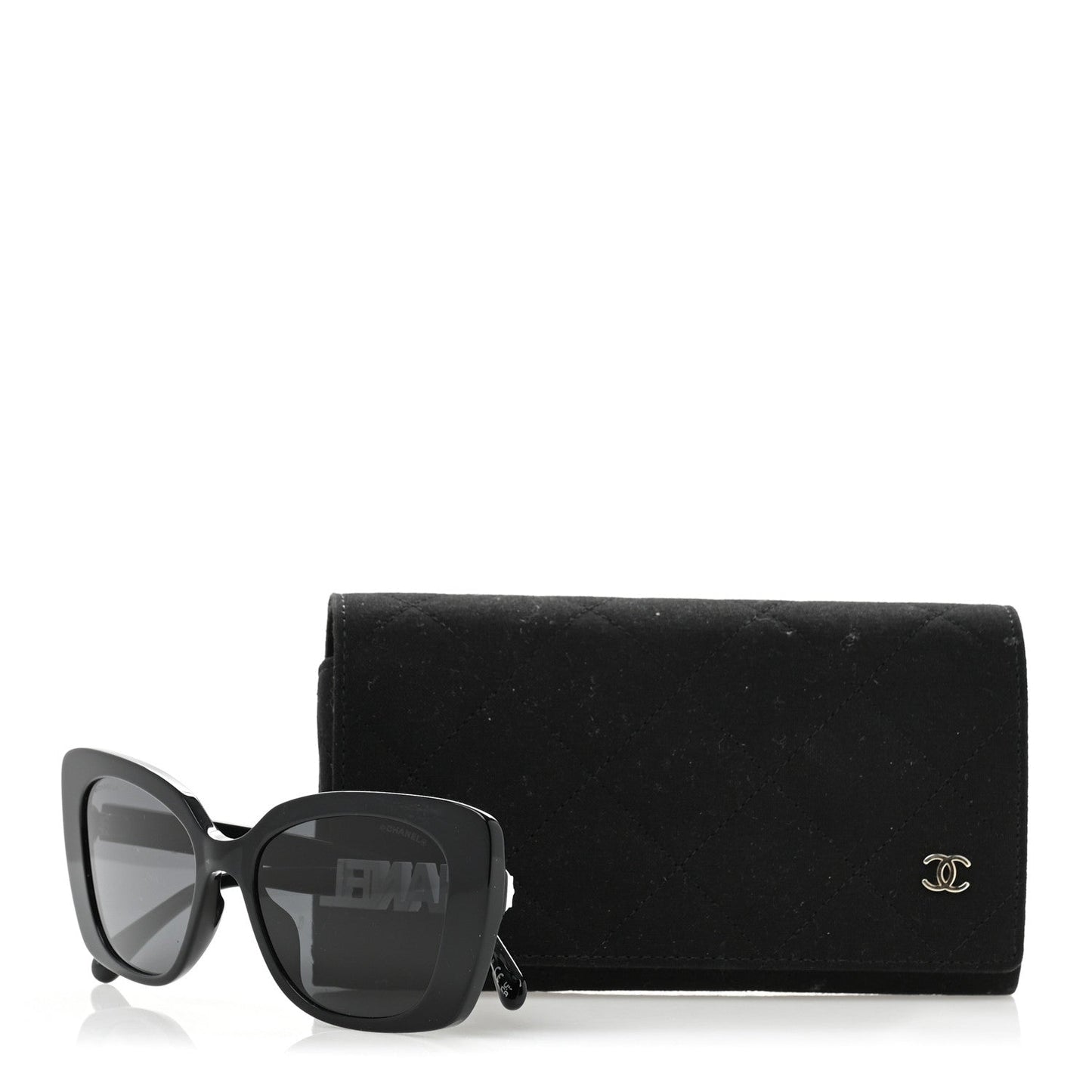 Amelia Acetate Strass Square Sunglasses 5422-B-A Black White
