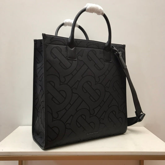 B-Berry - Amelia  Monogram Recycled Polyester Jacquard Tote Black For Women, Bags 14.8in/37.5Amelia