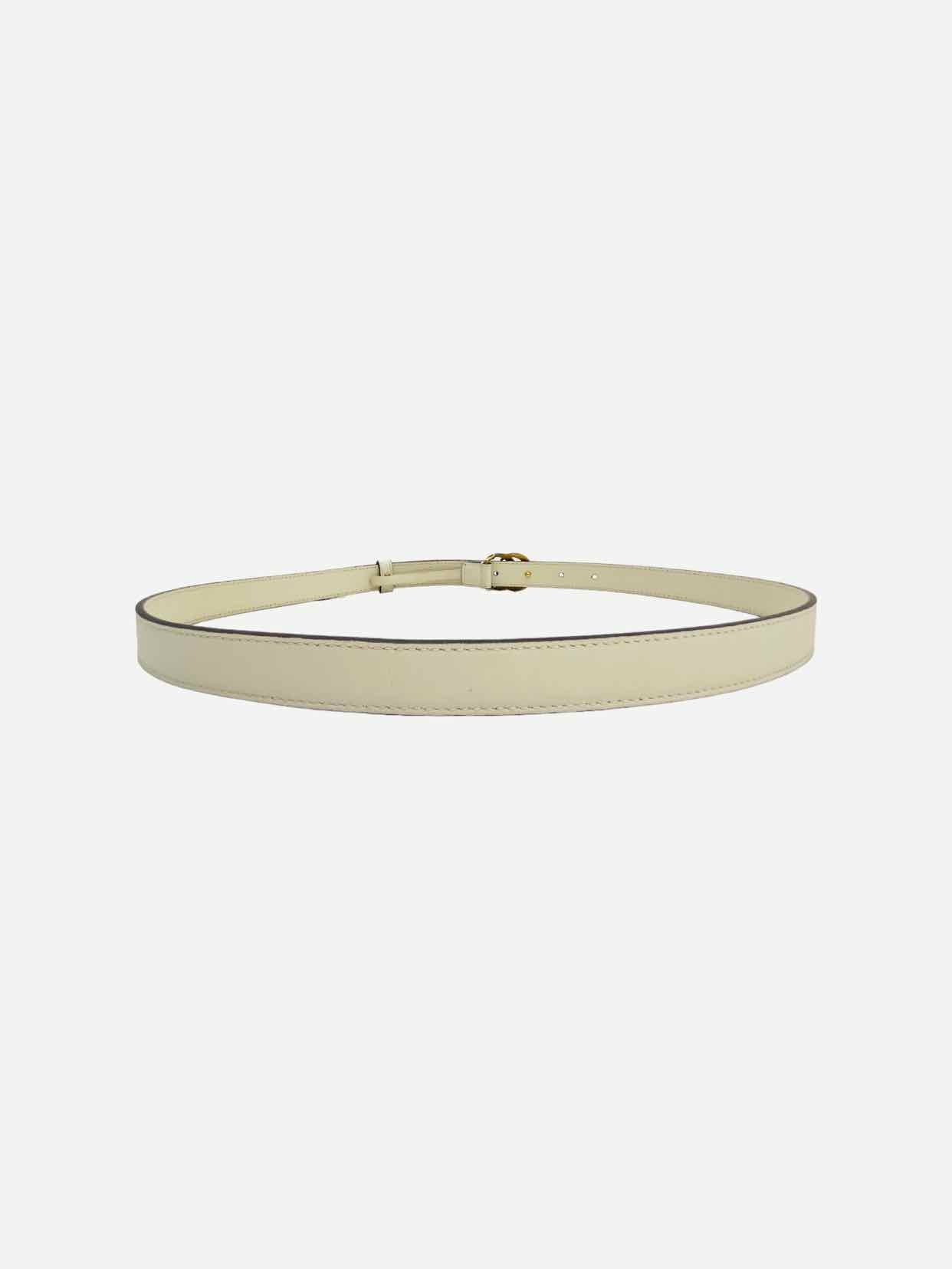 GUCCI GG Marmont White Belt