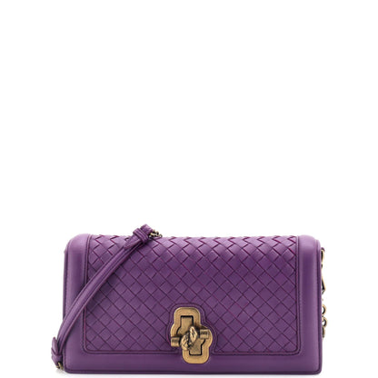 Olimpia Knot Chain Clutch Intrecciato Nappa