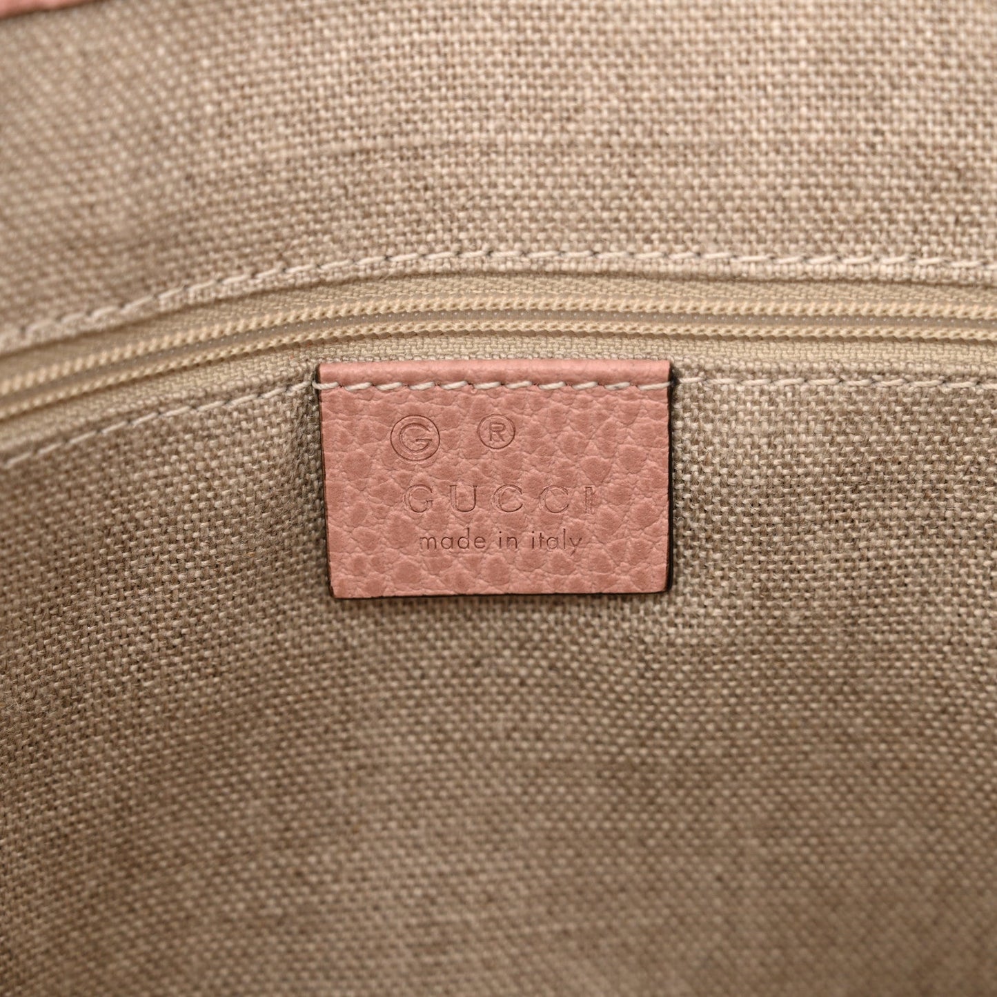 Amelia Dollar Calfskin GG Charm Satchel Soft Pink