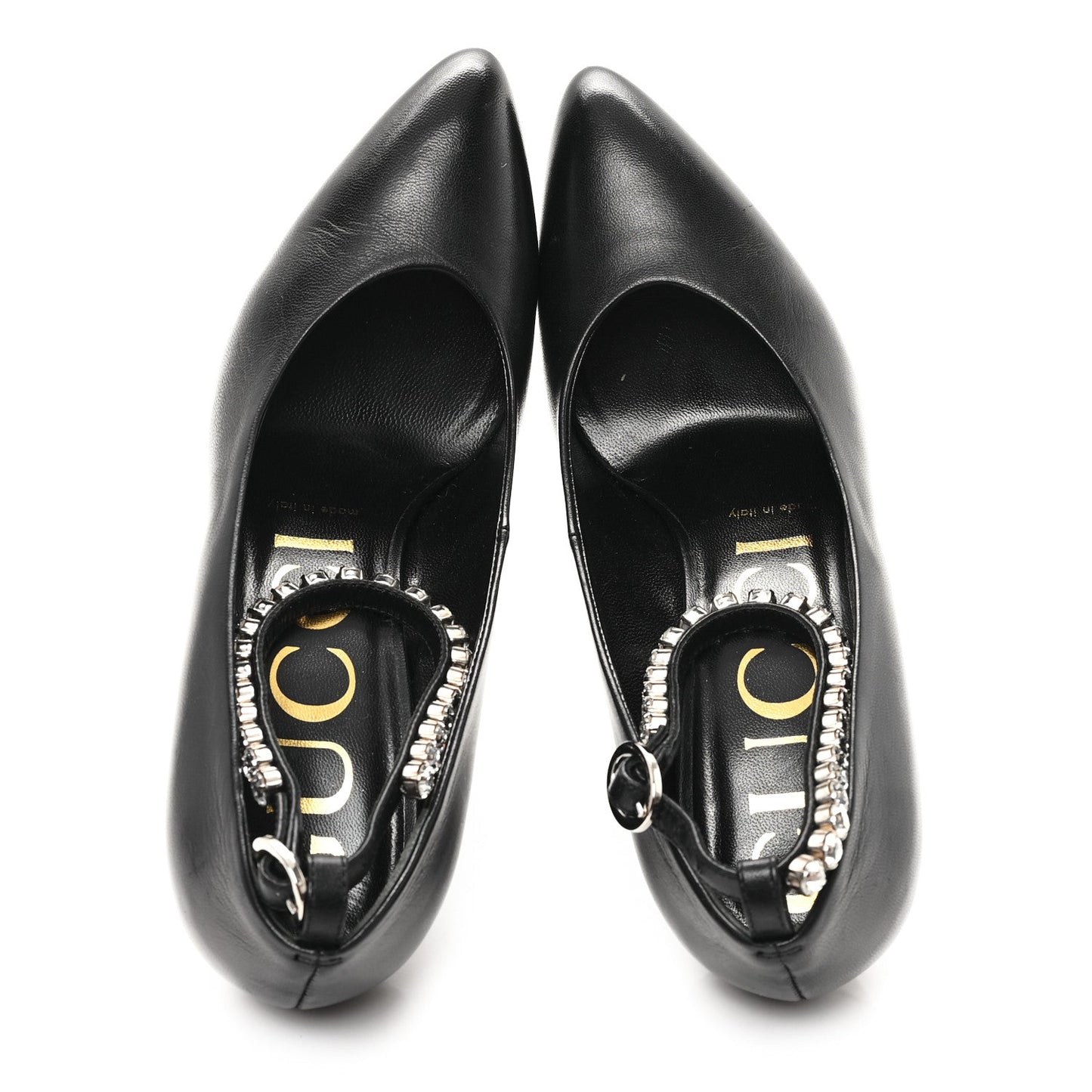 Amelia Malaga Kid Crystal Pumps 37 Black