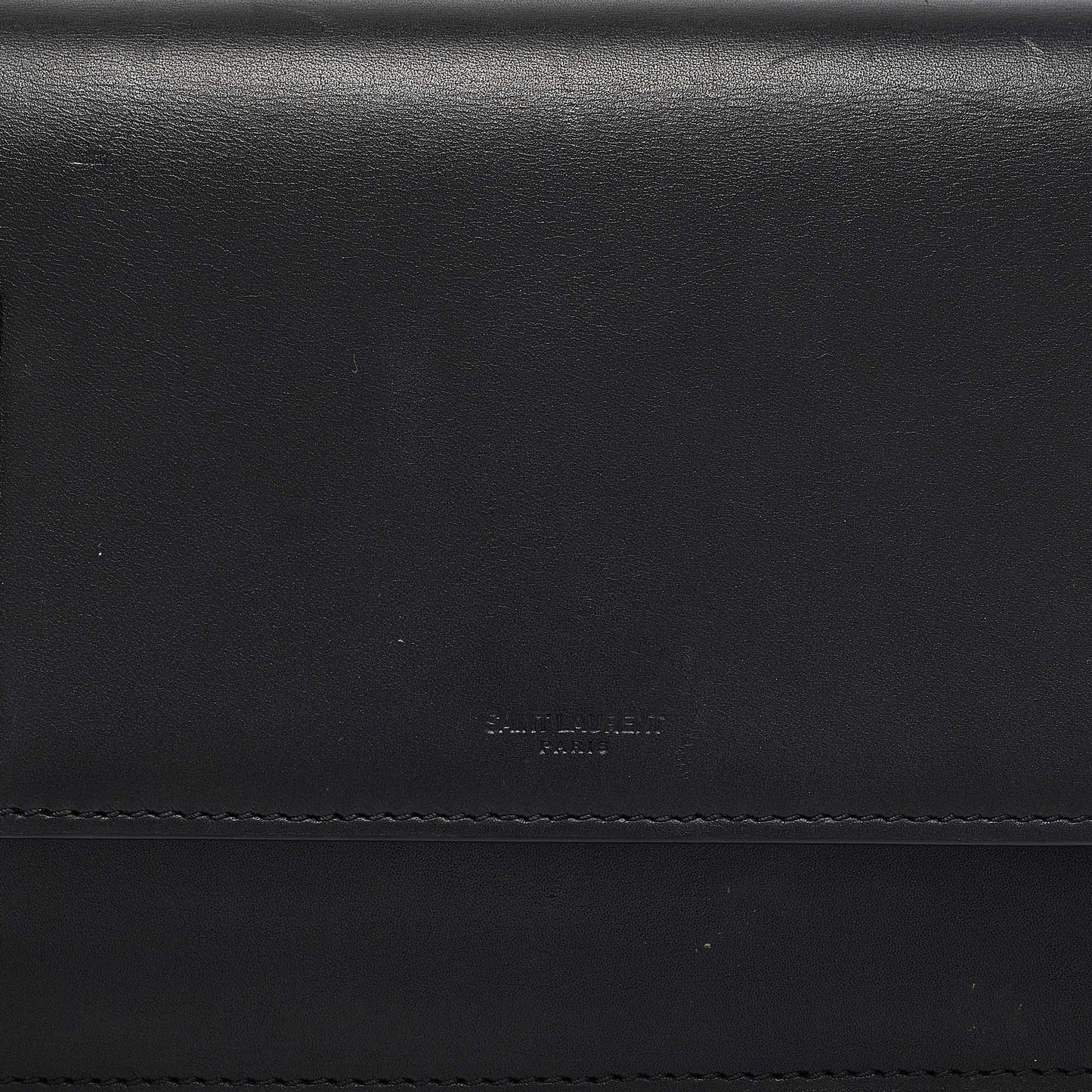 Saint Laurent Black Leather Classic Betty Clutch