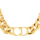 Christian Dior Metal Danse    Etoile Chain Choker Necklace Gold