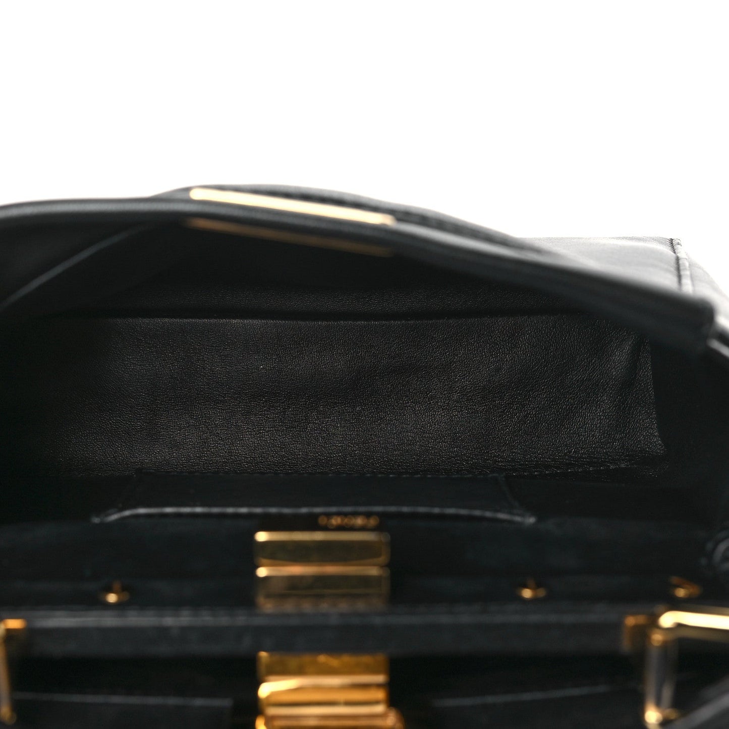 Amelia Nappa Mini Peekaboo Iconic Satchel Black