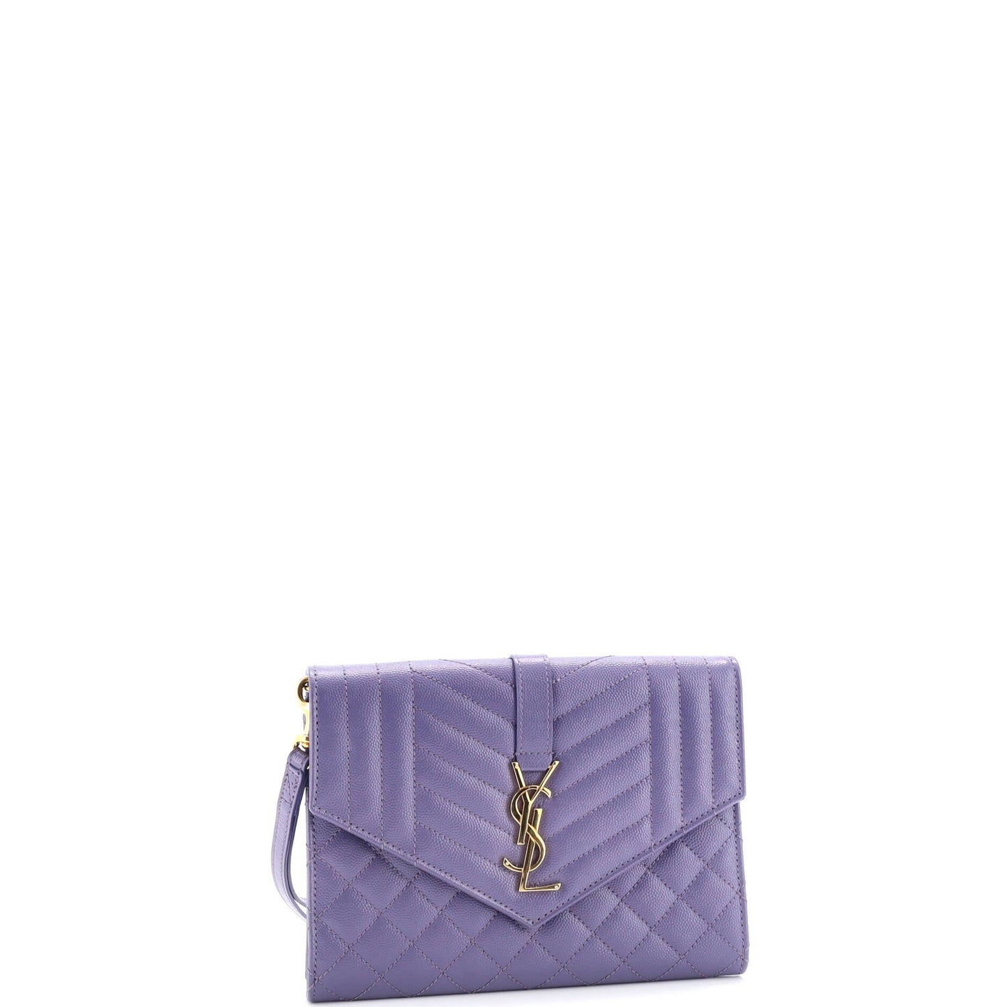 Classic Monogram Envelope Wristlet Clutch Mixed Matelasse Leather