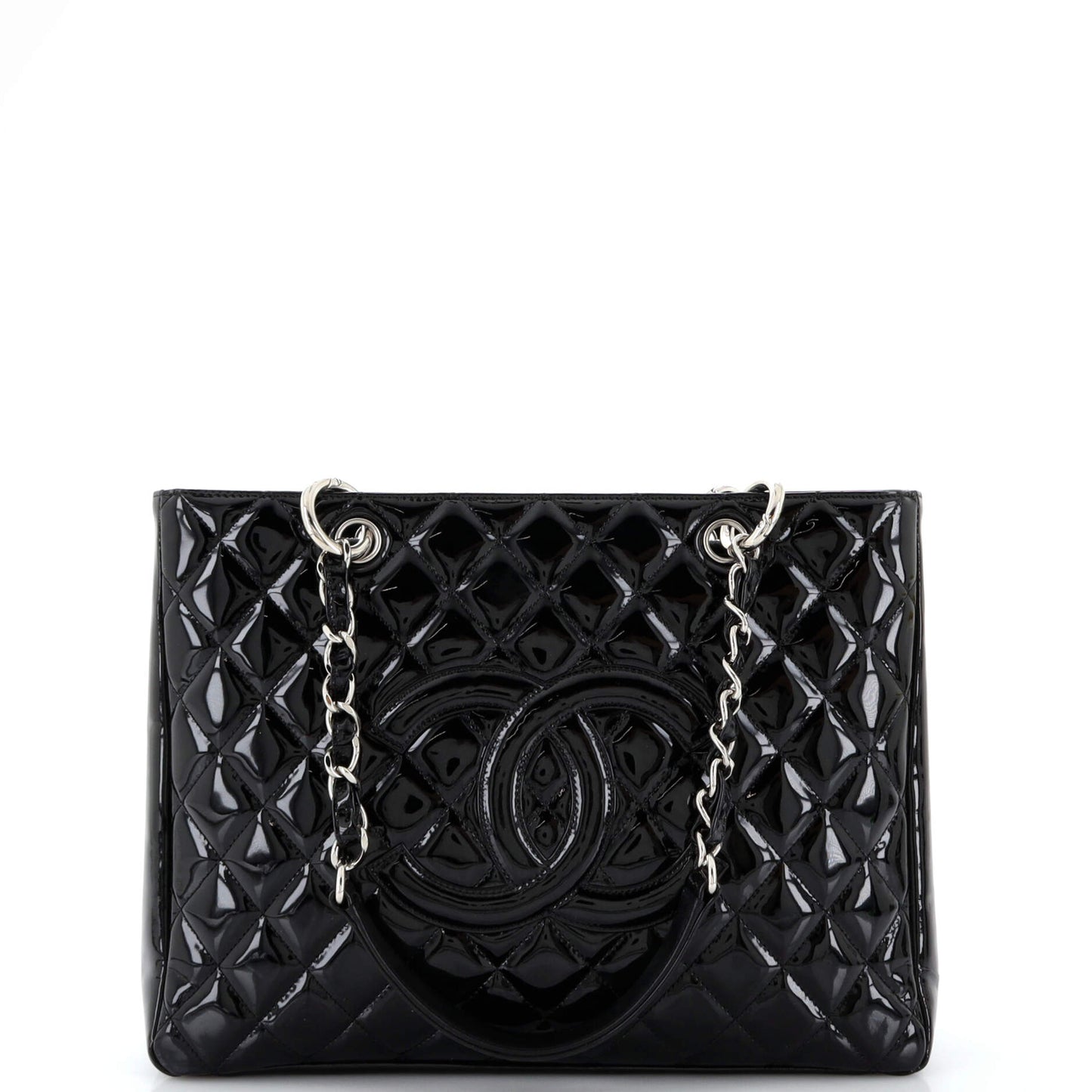 CHANEL Grand Shopping Tote Quilted Patent