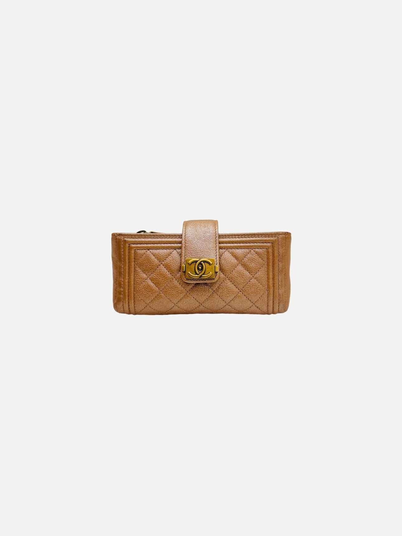 CHANEL Peach Quilted Phone case