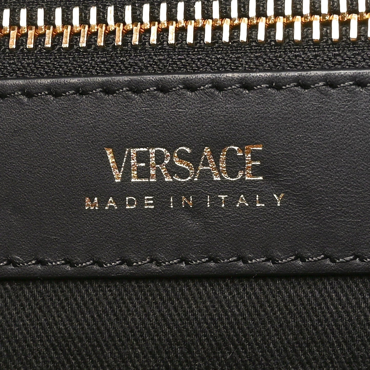Versace Canvas Baroque Print Medusa Large Tote Black