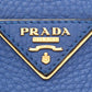 Prada Vitello Donna Cobalt Blue Grained Leather Tote