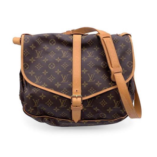 LOUIS VUITTON   Monogram Canvas Saumur 35 Crossbody Bag