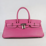 Luxury Hermes Birkin 42cm Togo Leather Handbags 6109 Peach Silver