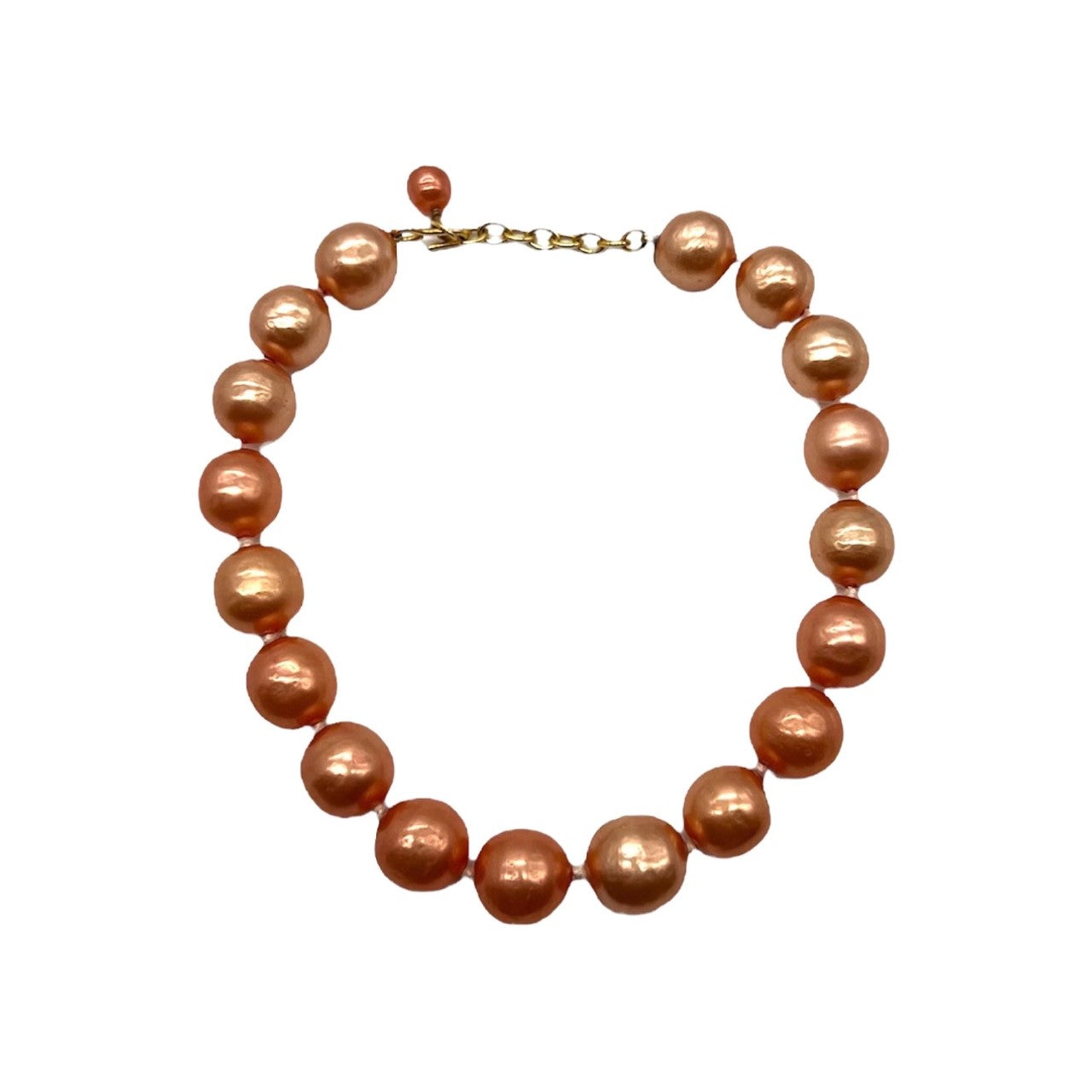 Chanel bag Peach Synthetic Pearl Necklace