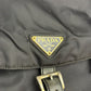 Prada   Black Nylon Drawstring Backpack
