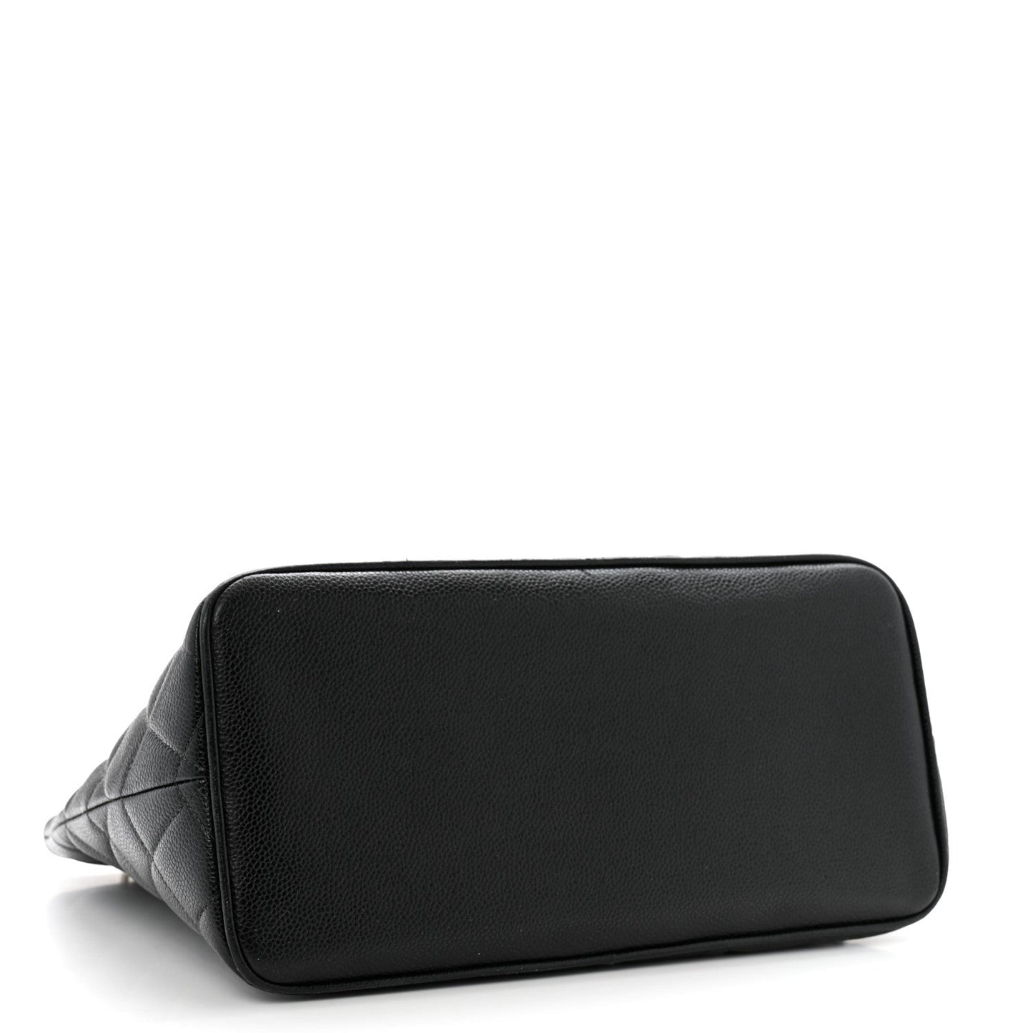Amelia Caviar Quilted Medallion Tote Black