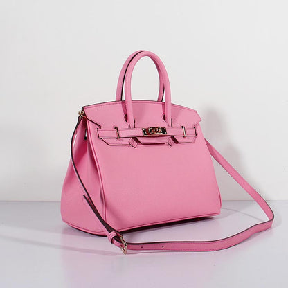 Luxury Hermes 30cm Birkin Bag Epsom Leather with Strap Pink Gold