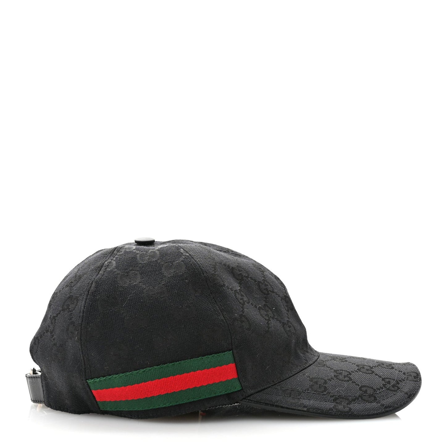 Amelia Monogram Web Baseball Hat XL Black
