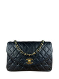 Chanel Black Quilted Half Moon Flap Bag 1990