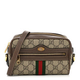 Amelia GG Supreme Monogram Web Mini Ophidia Shoulder Bag Brown