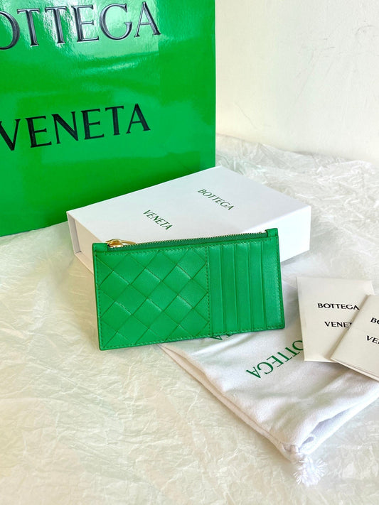 BV Zipped Card Case Green, For Women, Women’s Bags 5.5in/14Amelia666939VCPP33722