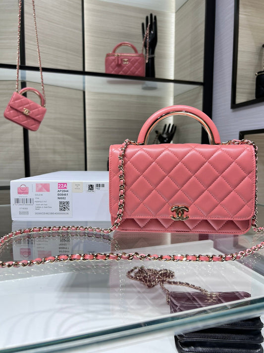 CHL - WOC 19 Chain Wallet Bag Gold Hardware PiNike For Women Handbags, Shoulder Bags 7.5in/19cm