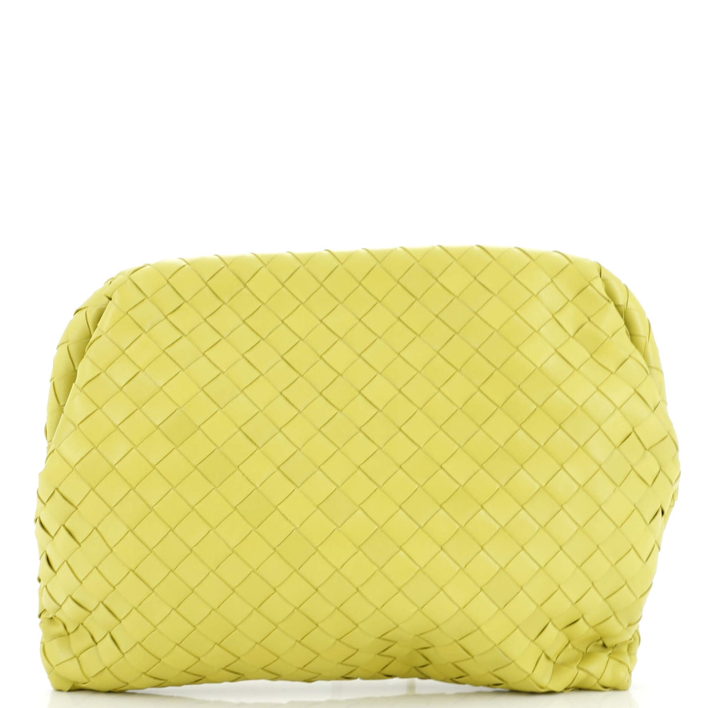 Frame Clutch Intrecciato Leather Large