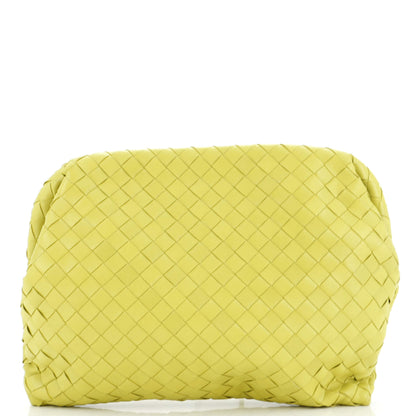Frame Clutch Intrecciato Leather Large