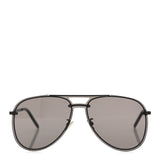 Saint Laurent Metal Aviator Classic 11 Slim Sunglasses Black