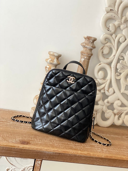 CHL - Rucksack Backpack Black Bag For Women 21cm/8in