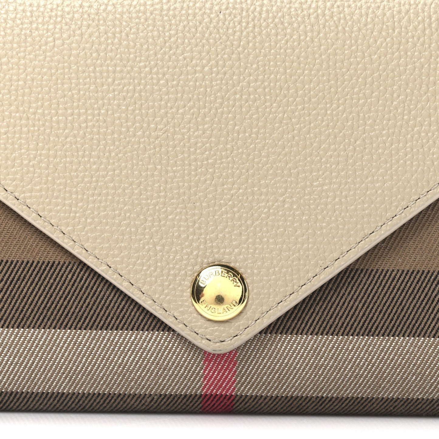 Amelia Calfskin Ho    Check Hannah Wallet with Detachable Strap Beige
