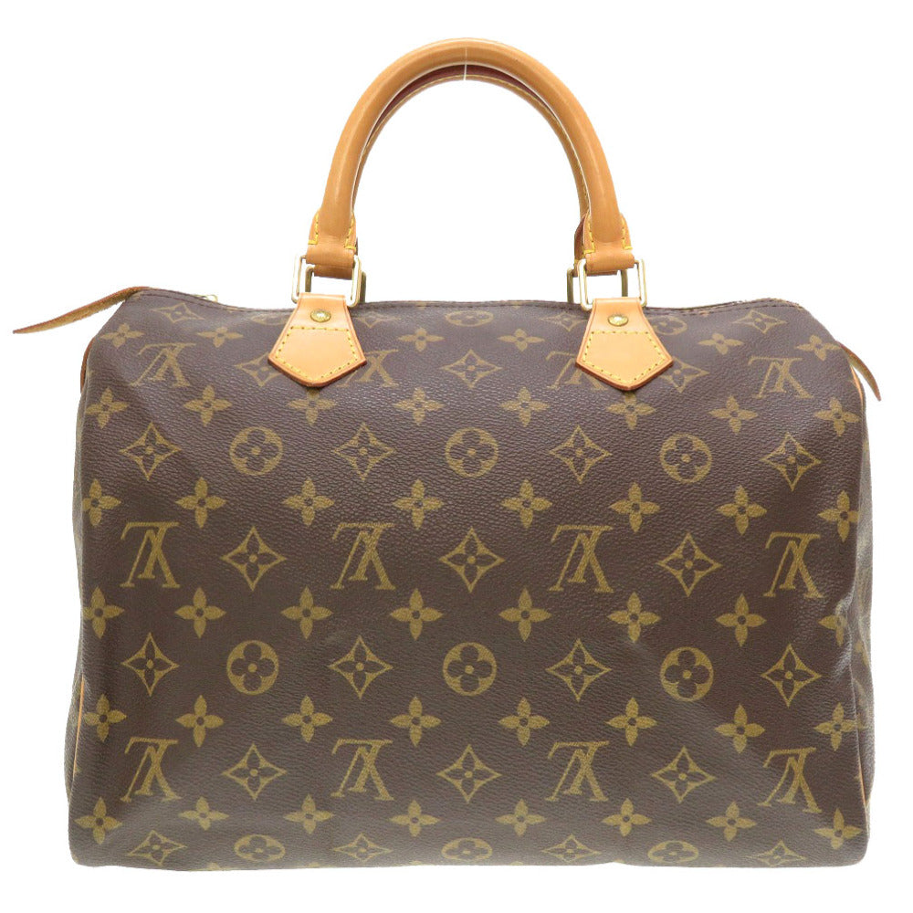 Louis Vuitton Monogram Speedy 30 Handbag Brown