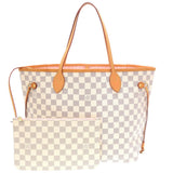 Louis Vuitton Damier Azur Neverfull MM Tote Bag LV