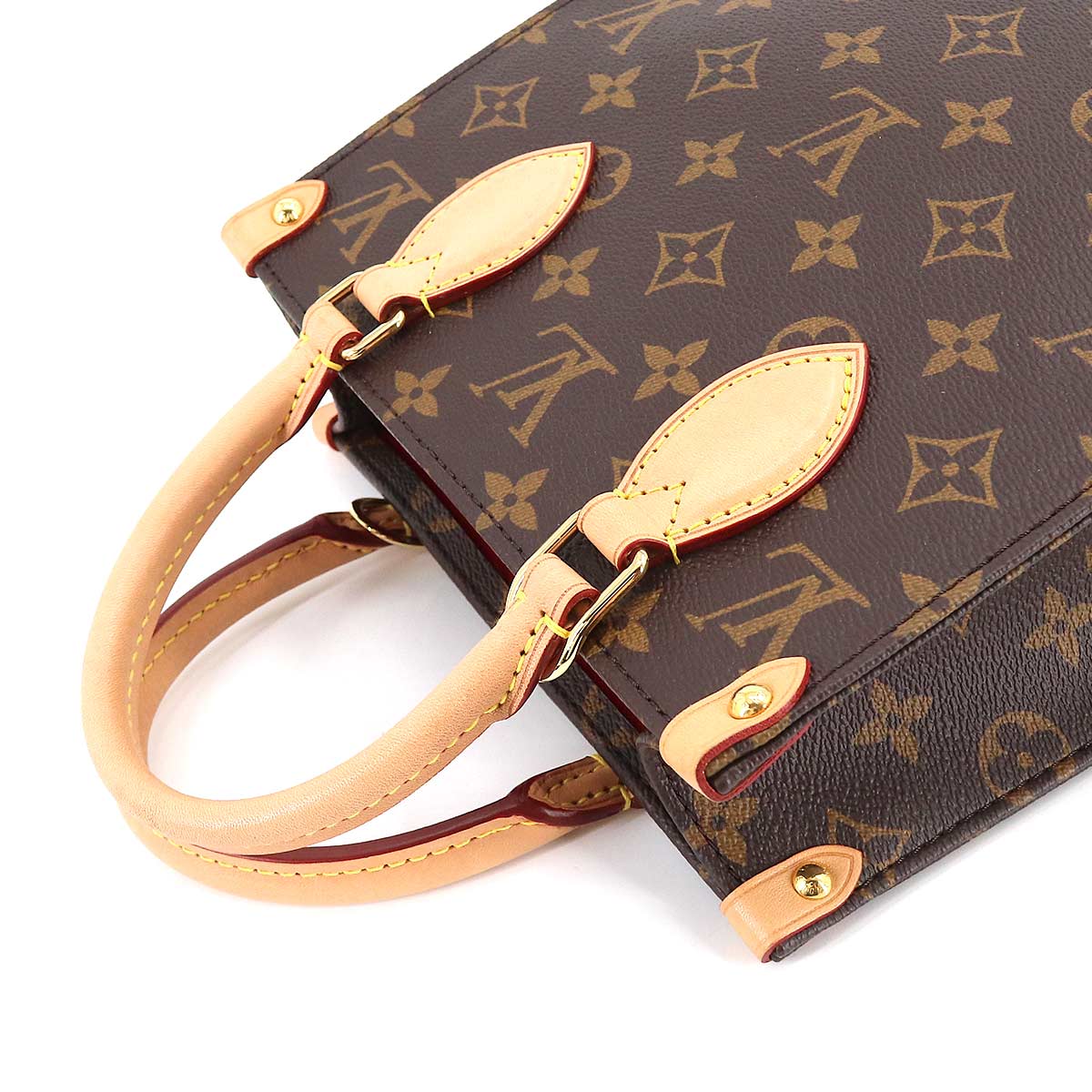 Louis Vuitton Monogram Sac Plat BB 2 Way Hand Shoulder Bag Brown