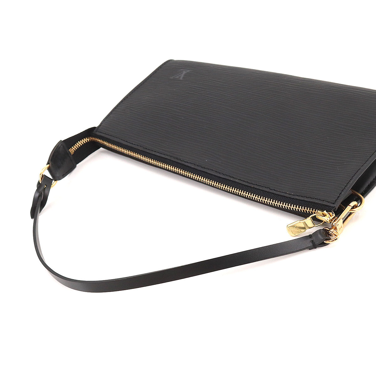 Louis Vuitton Epi Pochette Accessoire Hand Bag Black Gold Hardware