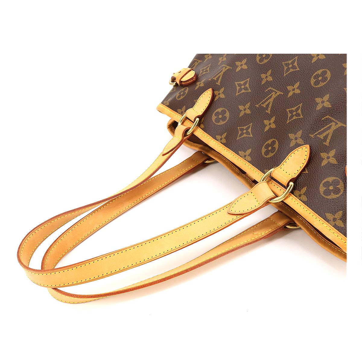 Louis Vuitton Monogram Batignolle Orizontal Tote Bag Brown Gold Metal Fittings