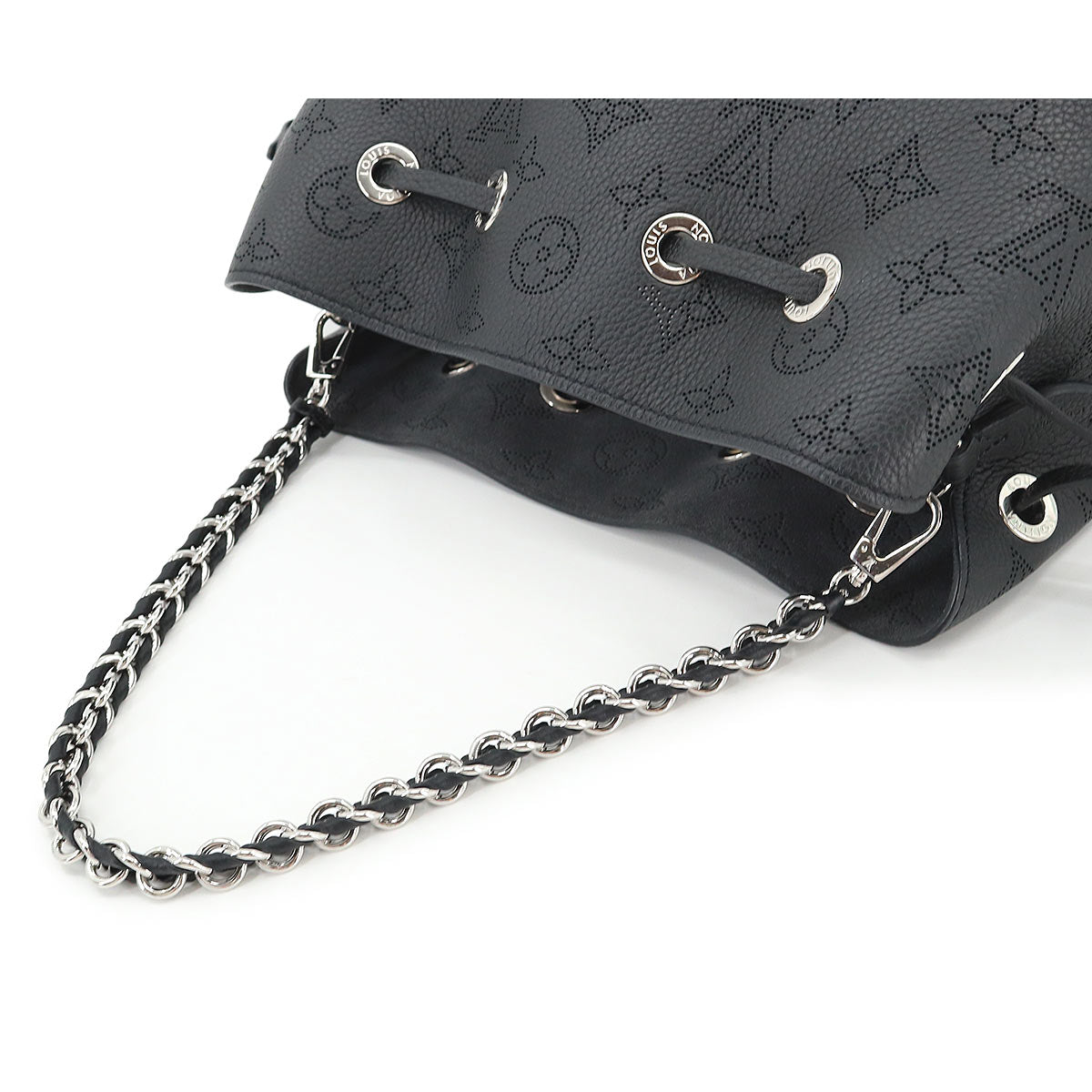 Louis Vuitton Mahina Bella 2 Way Shoulder Hand Bag Leather Noir