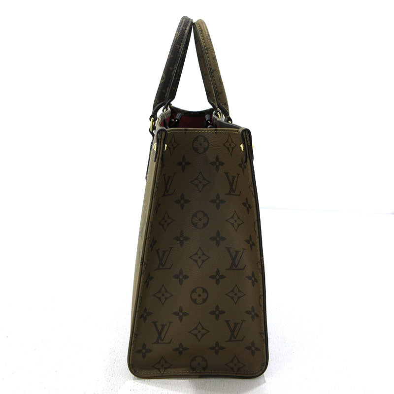 Louis Vuitton Monogram Reverse On The Go MM 2way Bag Tote Bag