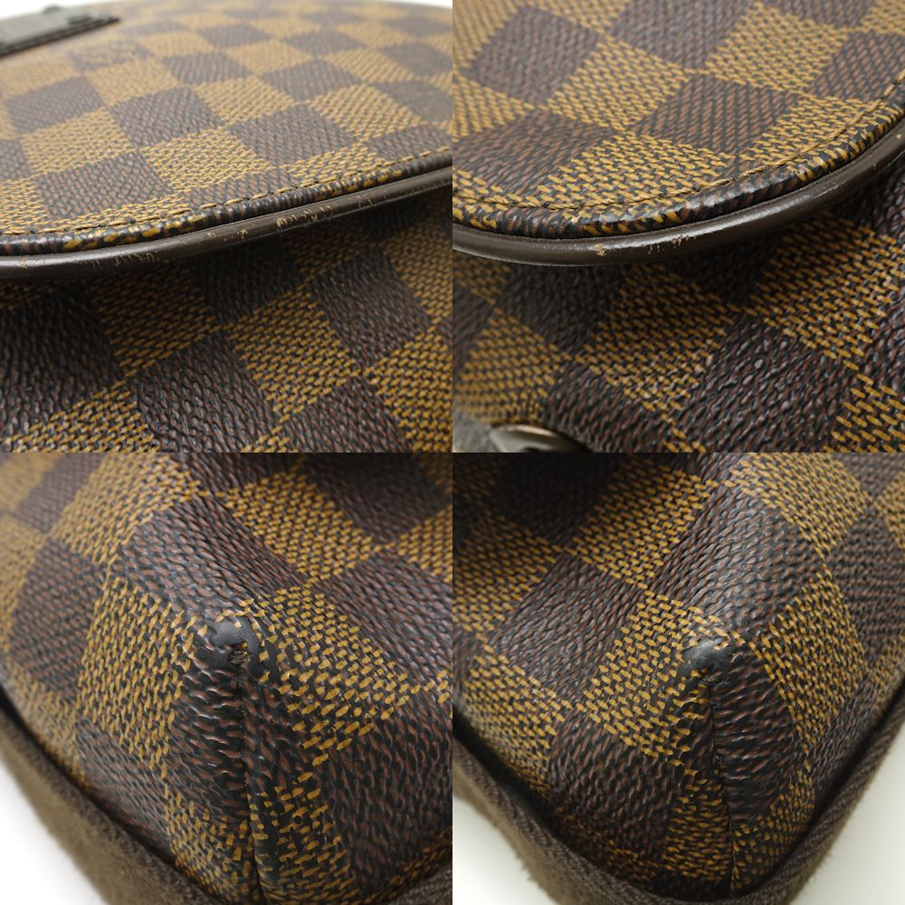 Louis Vuitton Damier Brooklyn MM Ebene Shoulder Bag Brown