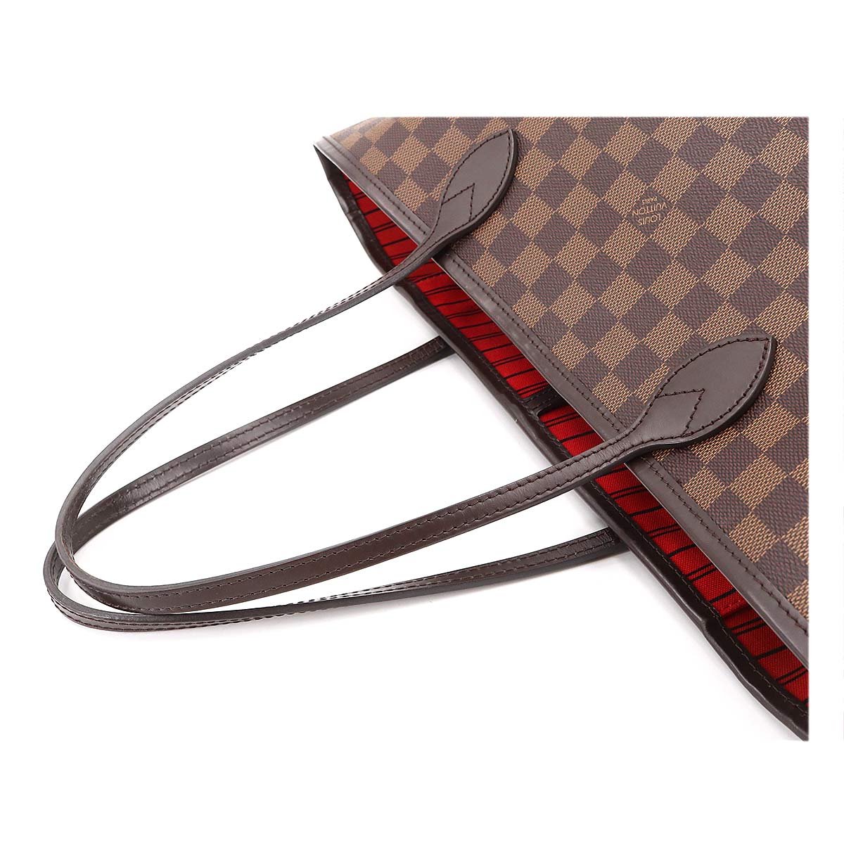 Louis Vuitton Damier Neverfull MM Tote Bag Ebene Brown