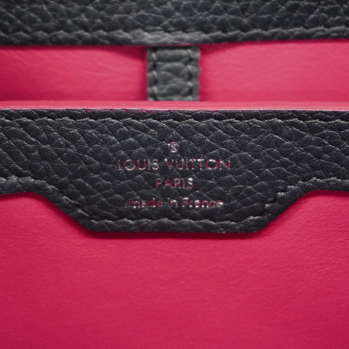 Louis Vuitton Taurillon Capucines PM Cobalt Fuchsia Marine Rouge Shoulder Bag