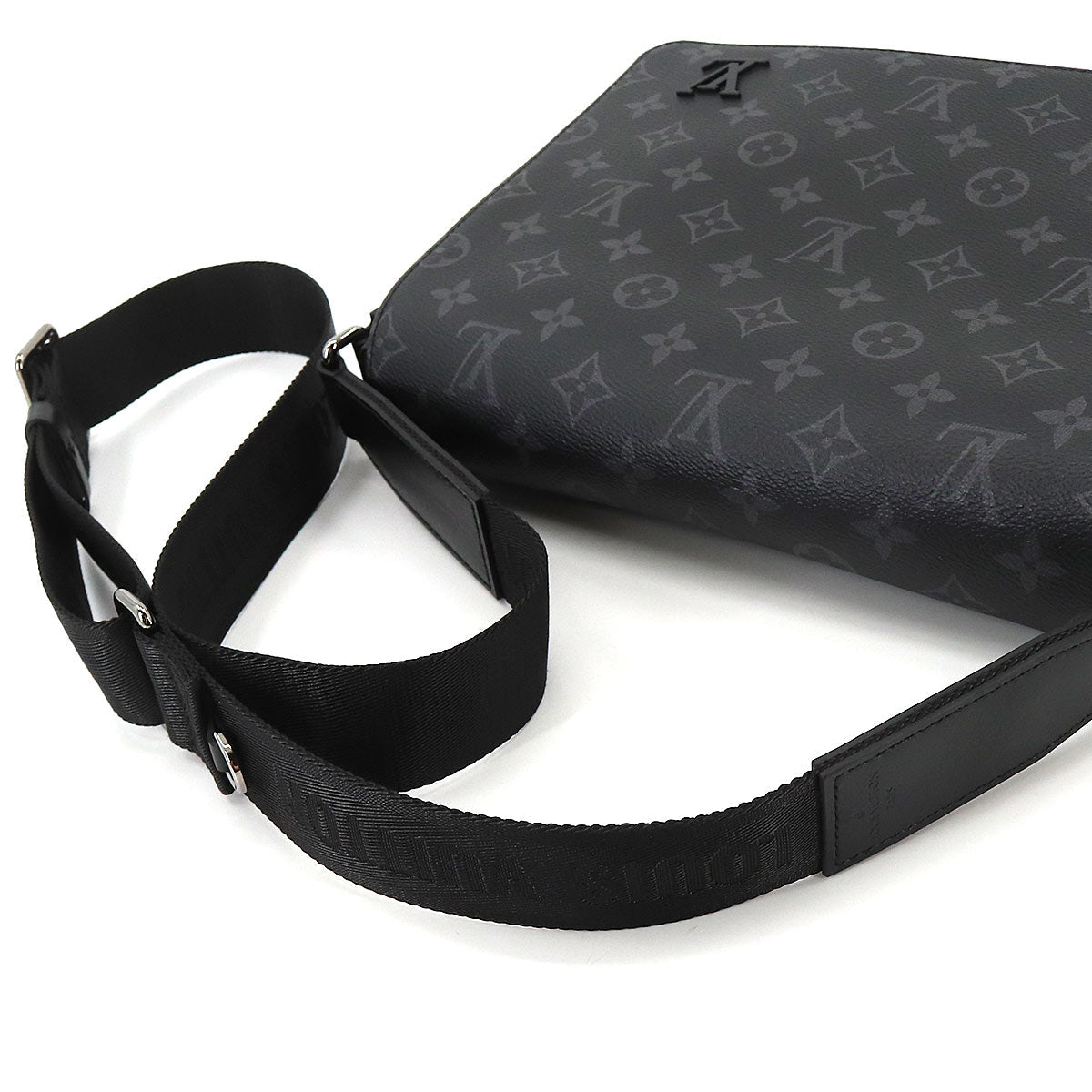 Louis Vuitton Monogram Eclipse District PM Shoulder Bag Black