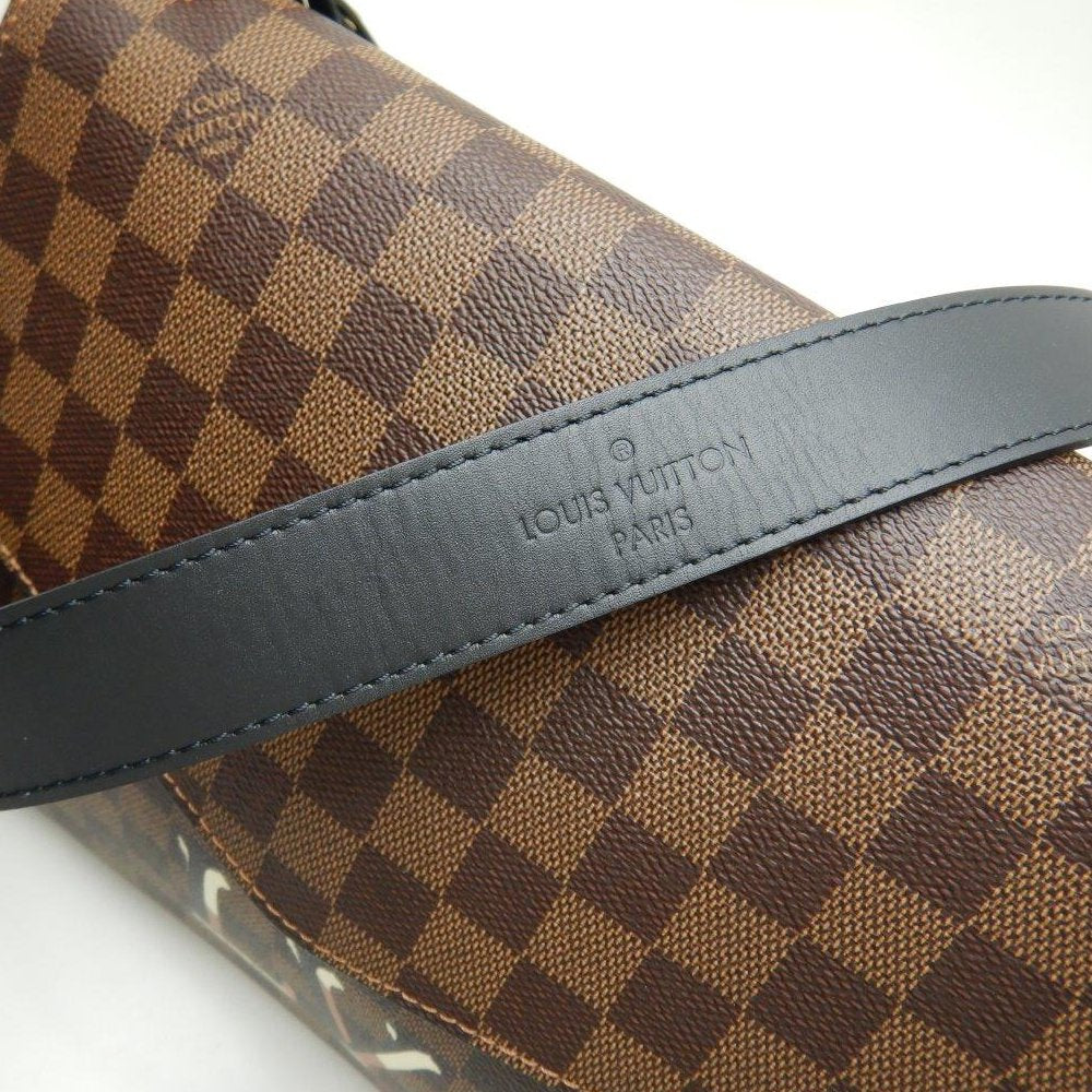 Louis Vuitton Damier Beaubourg Ebene Shoulder Bag Brown