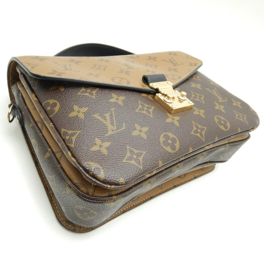 Louis Vuitton Monogram Reverse Pochette Metis MM 2WAY Bag Brown