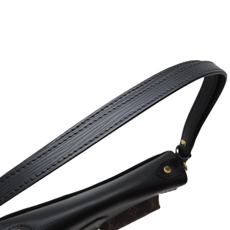 Louis Vuitton Saint Michel Shoulder Bag Epi Noir Brown