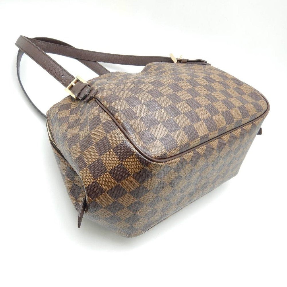 Louis Vuitton Damier Belem MM Ebene Shoulder Tote Brown