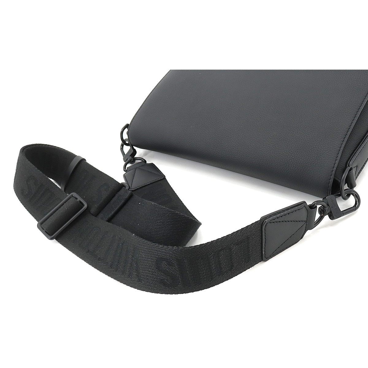 Louis Vuitton Aerogram Takeoff Messenger Shoulder Bag Leather Black