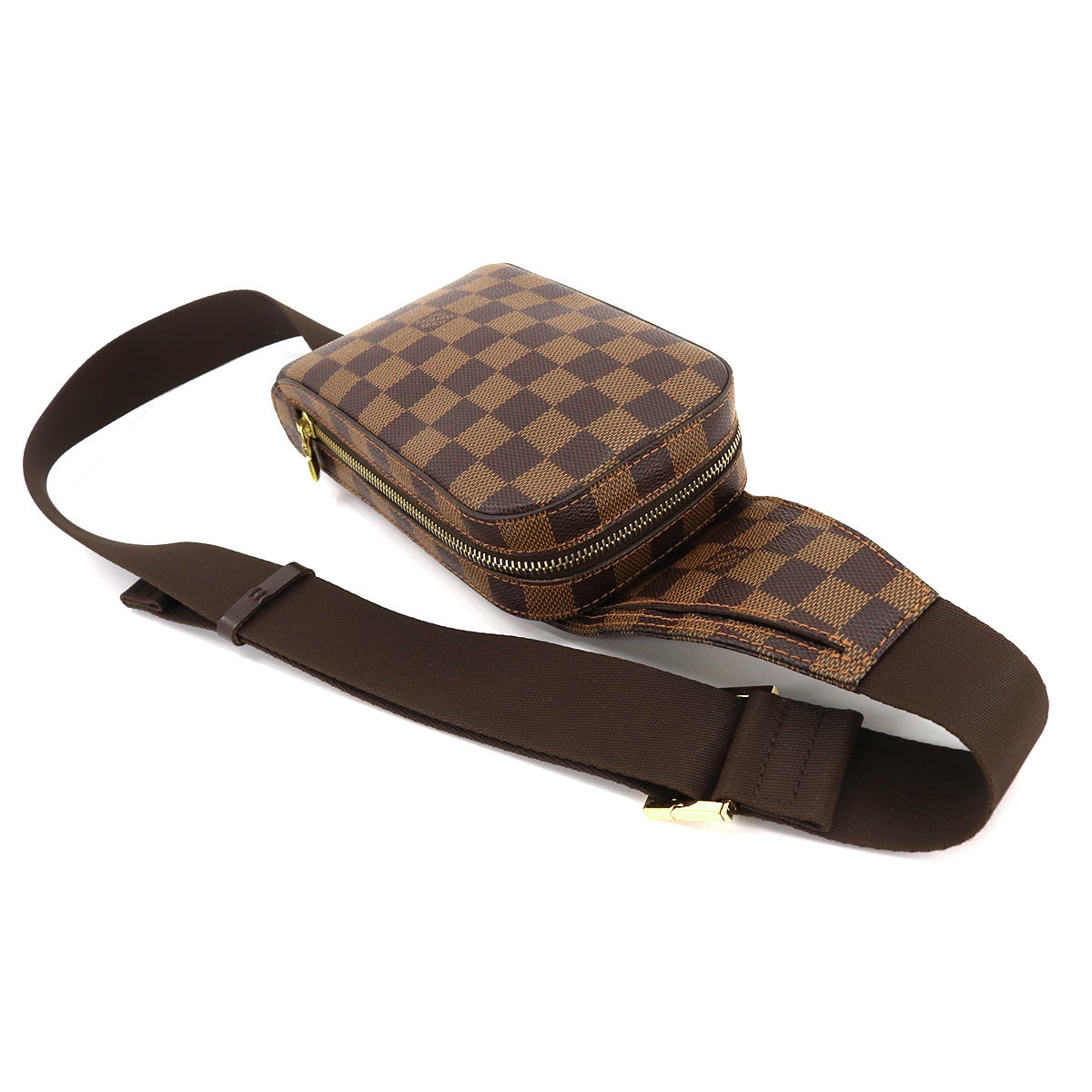 Louis Vuitton Damier Geronimos Body Bag Waist Pouch Ebene Brown