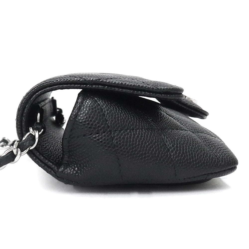 Chanel Timeless Classic Line Matelasse Chain Crossbody Caviar Skin Black