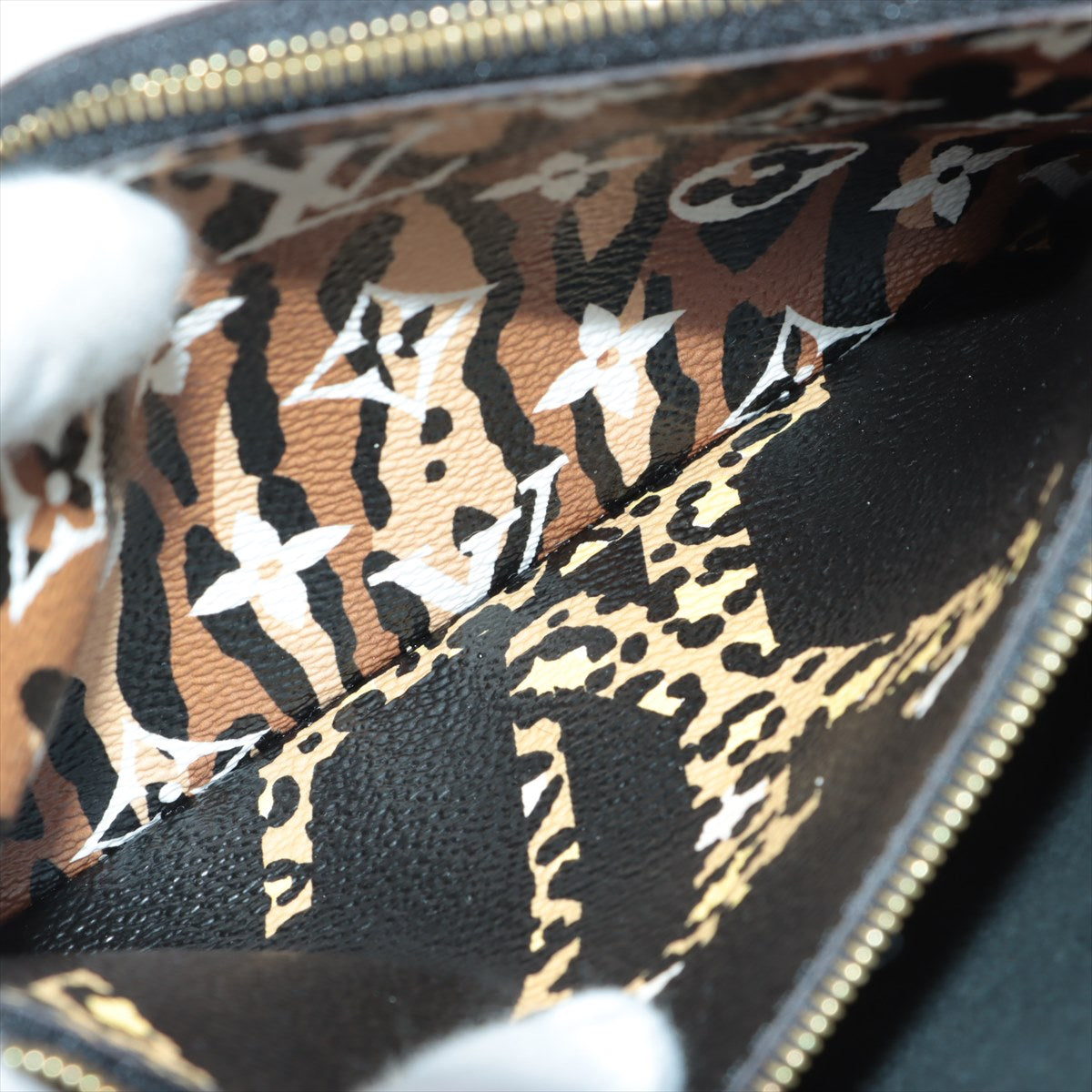 Louis Vuitton Jungle Giant Monogram Double Zip Pochette Black